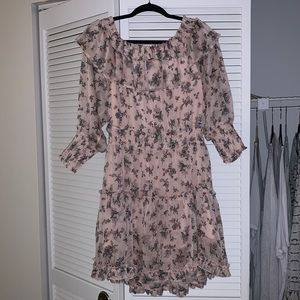 OF THE SHOULDER FLORAL DRESS